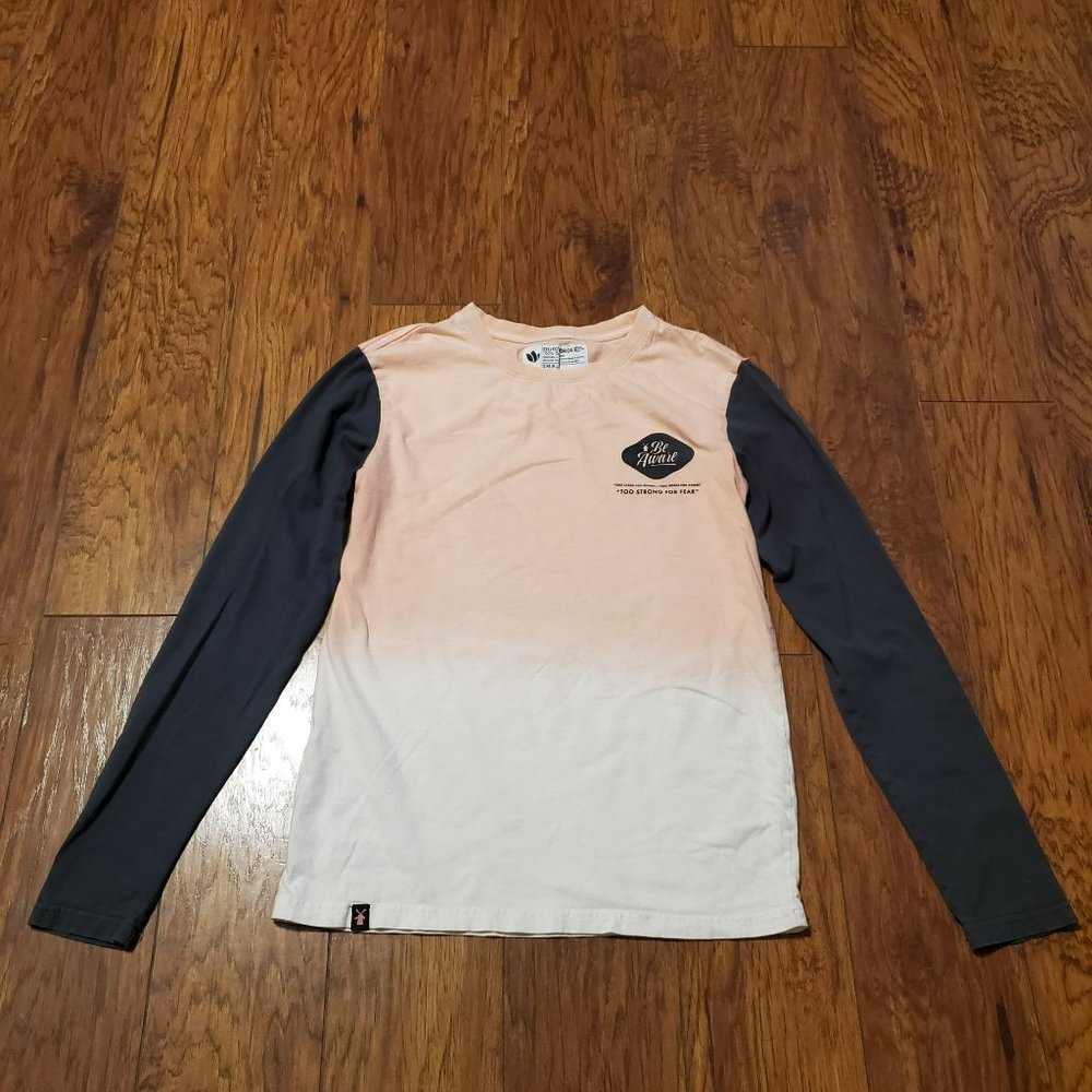 Dutch Bros Be Aware Cotton Baseball Long Sleeve Shirt Women's Small